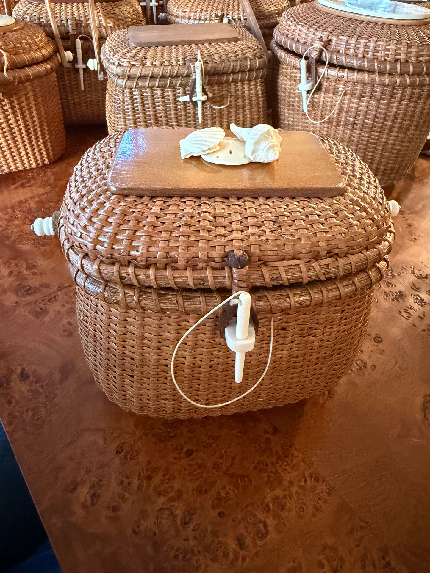 Large Nantucket Basket, Signed by Farnum