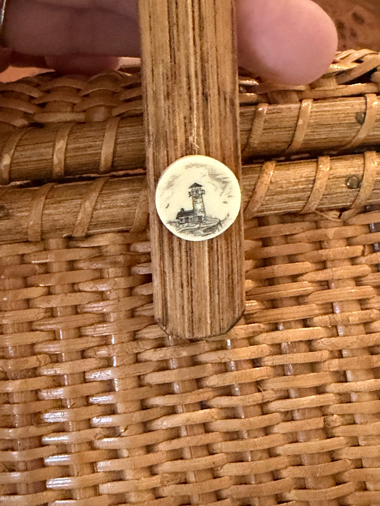 Large Nantucket Basket, Signed by Farnum